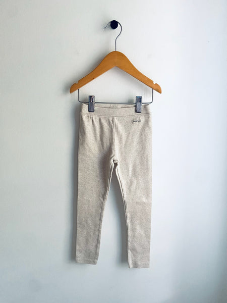 Zara | Beige Basic Ribbed Tights (5Y) | Bundle of 2