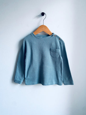 Zara | Sea Green Waffle Sweater (3-4Y)