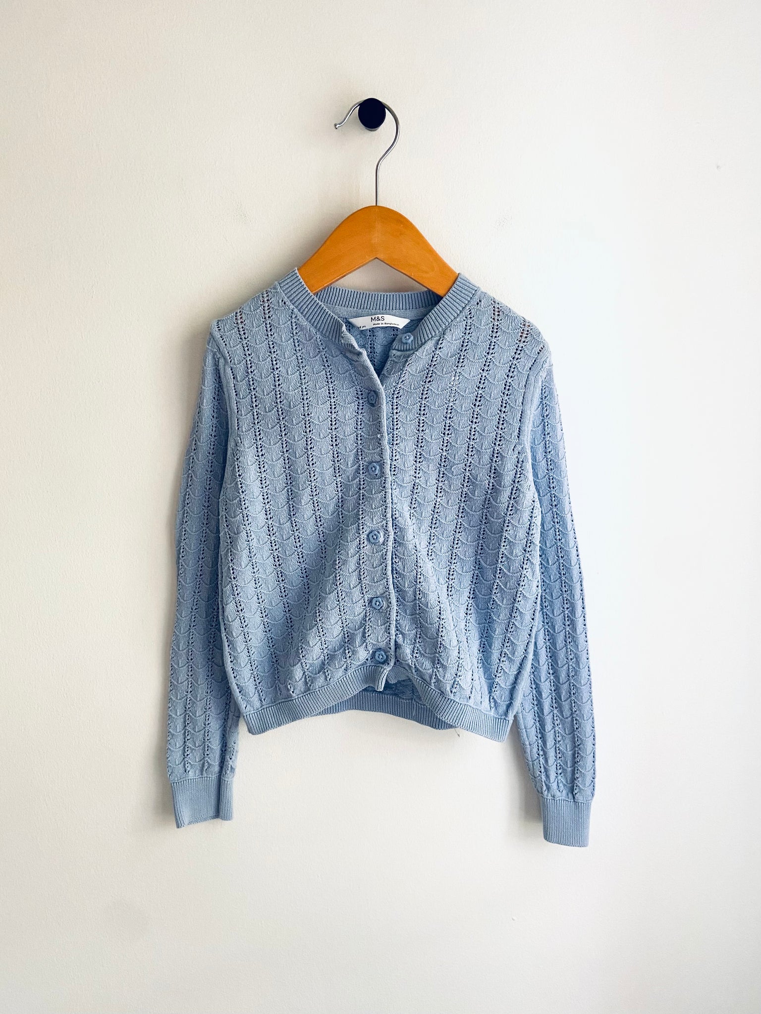M&S | Baby Blue Knit Cardigan (5-6Y)