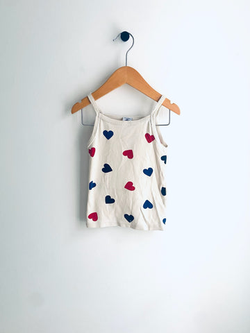 Petit Bateau | Hearts Tank Top (2-3Y) PLEASE SEE NOTES ON SIZING