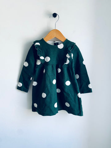No Brand | Forest Green Polka Dot Dress (18-24M)