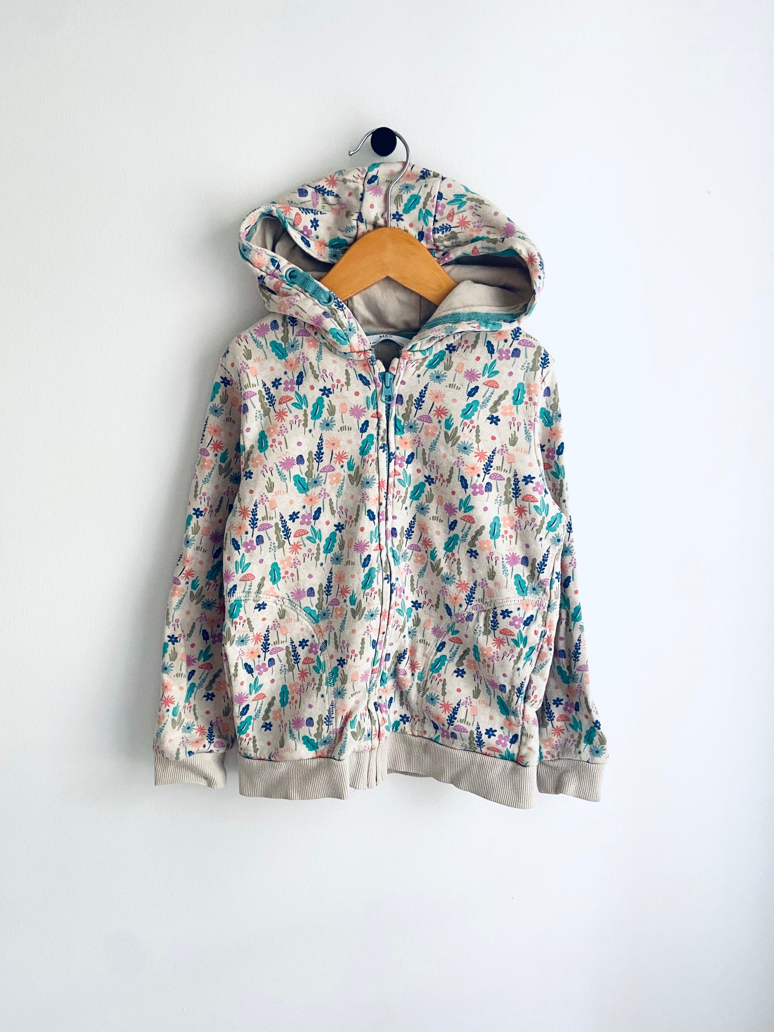 M&S | Floral Zip Up Hoodie (5-6Y)