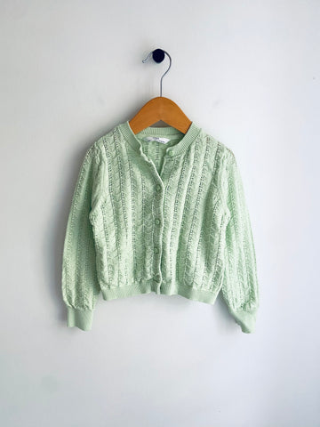 M&S | Light Green Knit Cardigan (3-4Y)