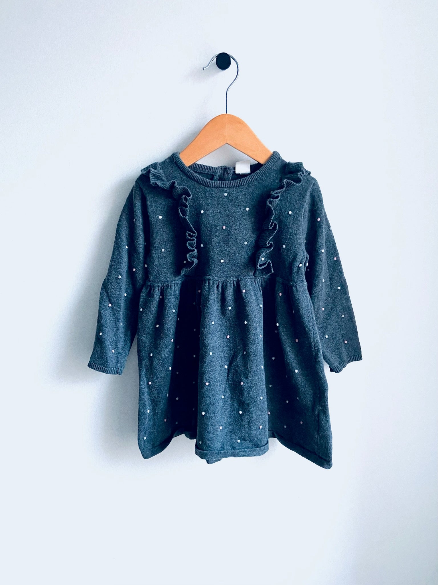 H&M | Polka Dot Sweater Dress (18-24M)