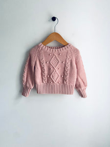 Gap | Pink Cable Knit Sweater (12-18M)