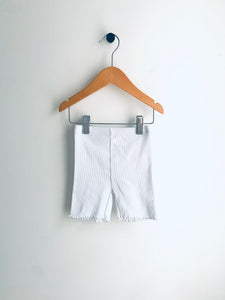 Zara | White Ribbed Bike Shorts (2-3Y)