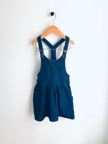 Next | Denim Overall Dress (3-4Y)
