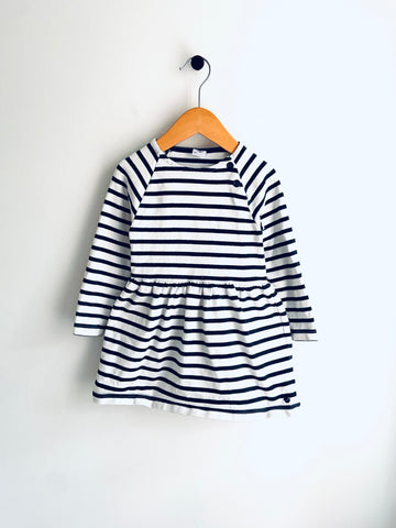 Petit Bateau | Long Sleeve Stripe Dress (4Y)
