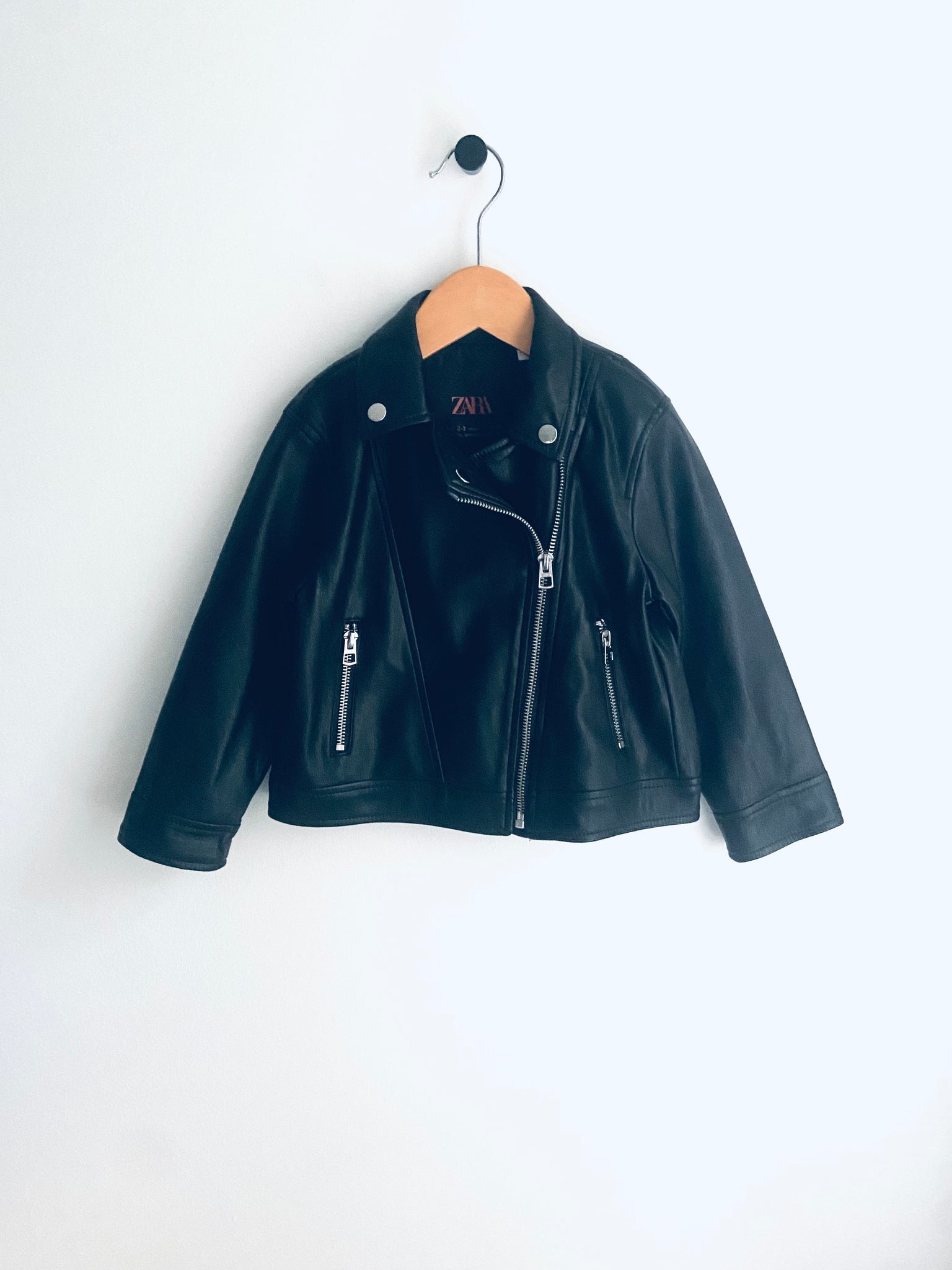 Zara | Black Pleather Jacket (2-3Y)