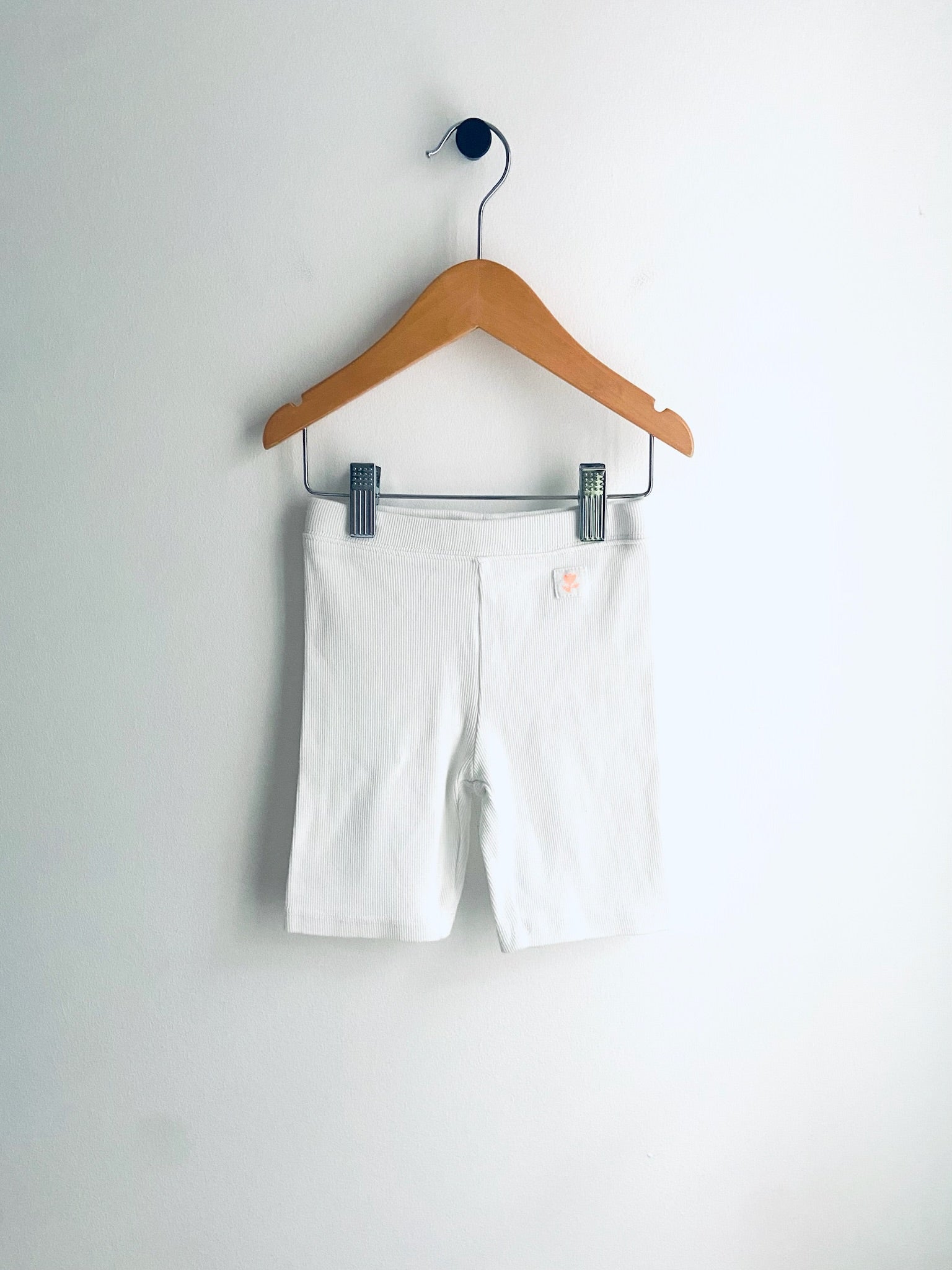 Zara | White Ribbed Bike Shorts (5Y)