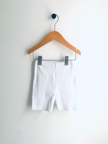 Zara | White Ribbed Bike Shorts (3-4Y)