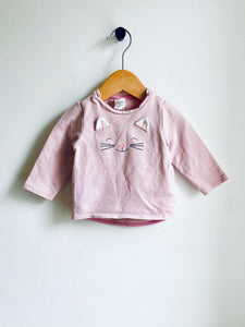 H&M | Organic Cotton Cat Long Sleeve Shirt (4-6M)