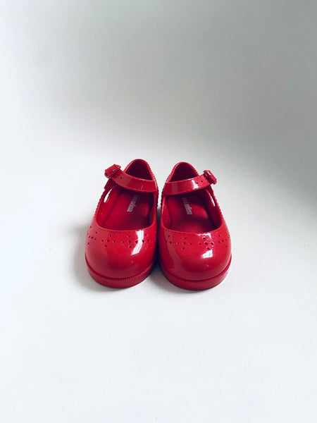 Mini Melissa | Red Mary Janes (Size 7 Toddler)