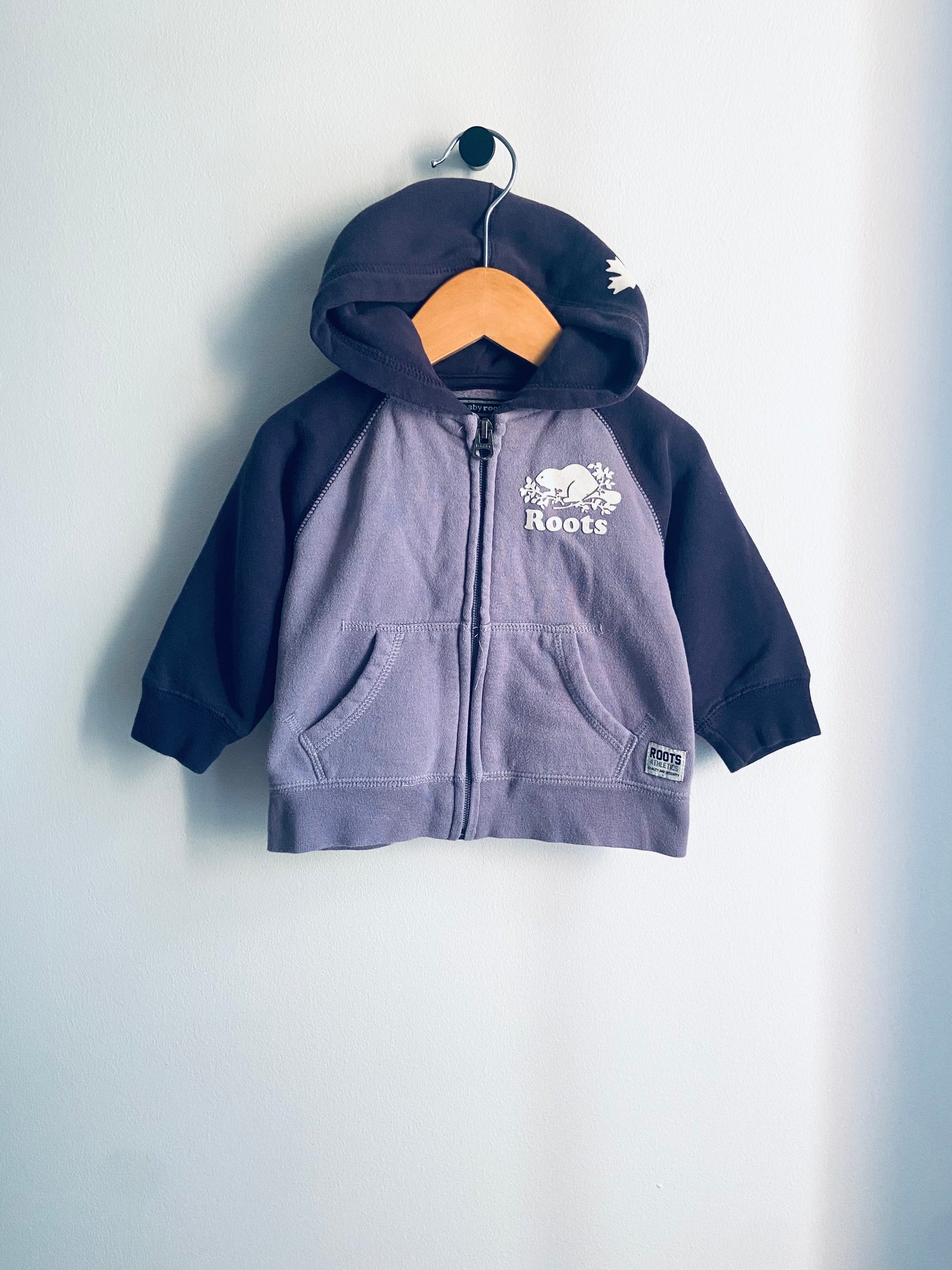 Roots | Purple Zip Up Hoodie (6-12M)