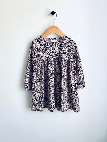 Name It | Cheetah Print Long Sleeve Dress (1.5-2Y)
