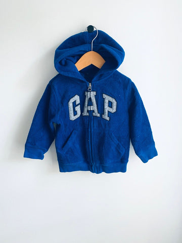 Gap | Fleece Zip Up Logo Hoodie (2Y)