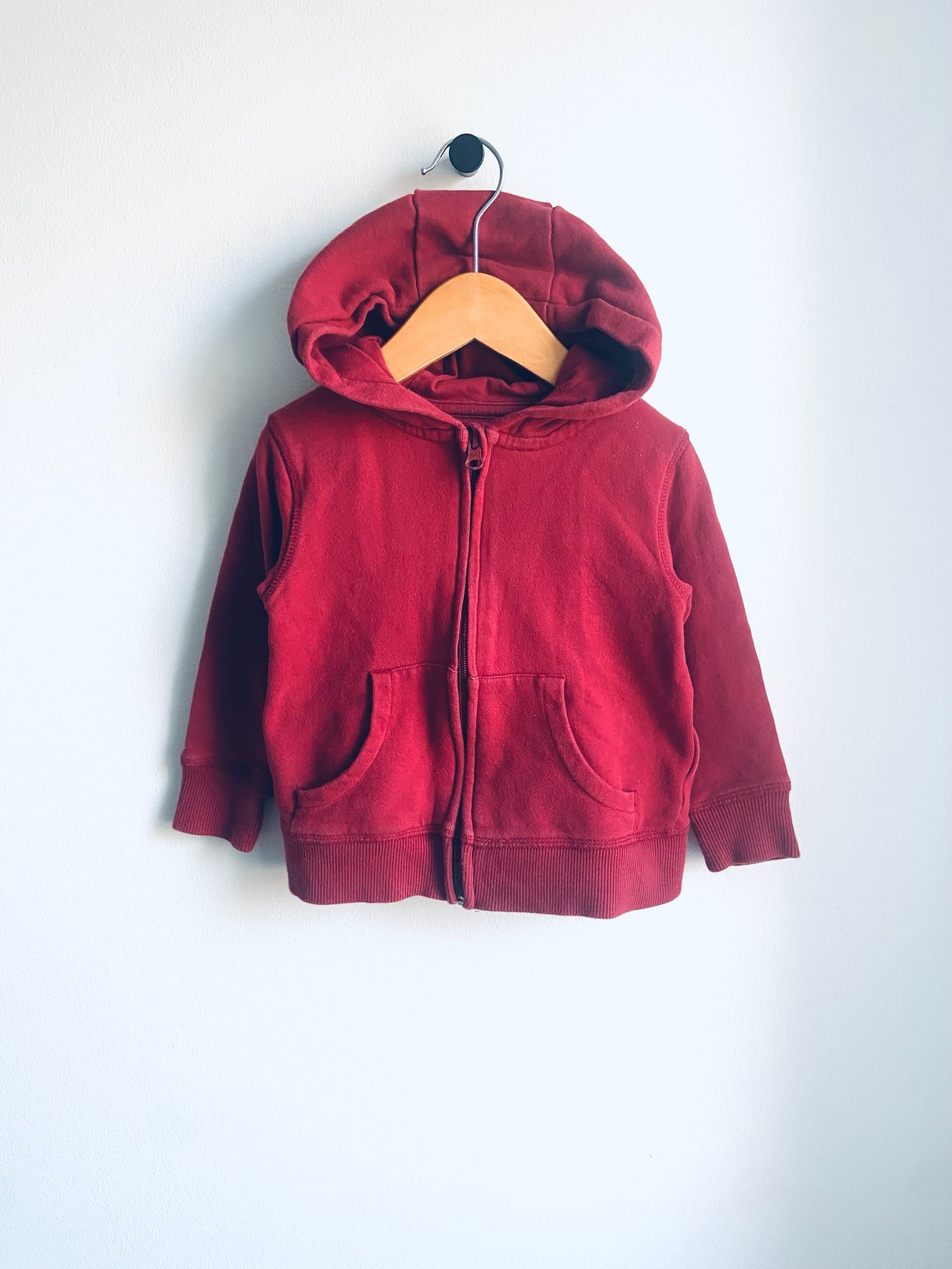 Rise Little Earthling | Red Zip Up Hoodie (2-3Y)