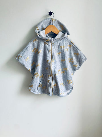 Cotton On Kids | Horse Theme Zip Up Poncho (4Y)